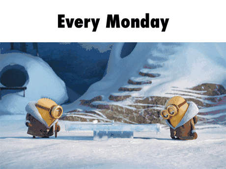 Minionki grają w tenisa w poniedziałek